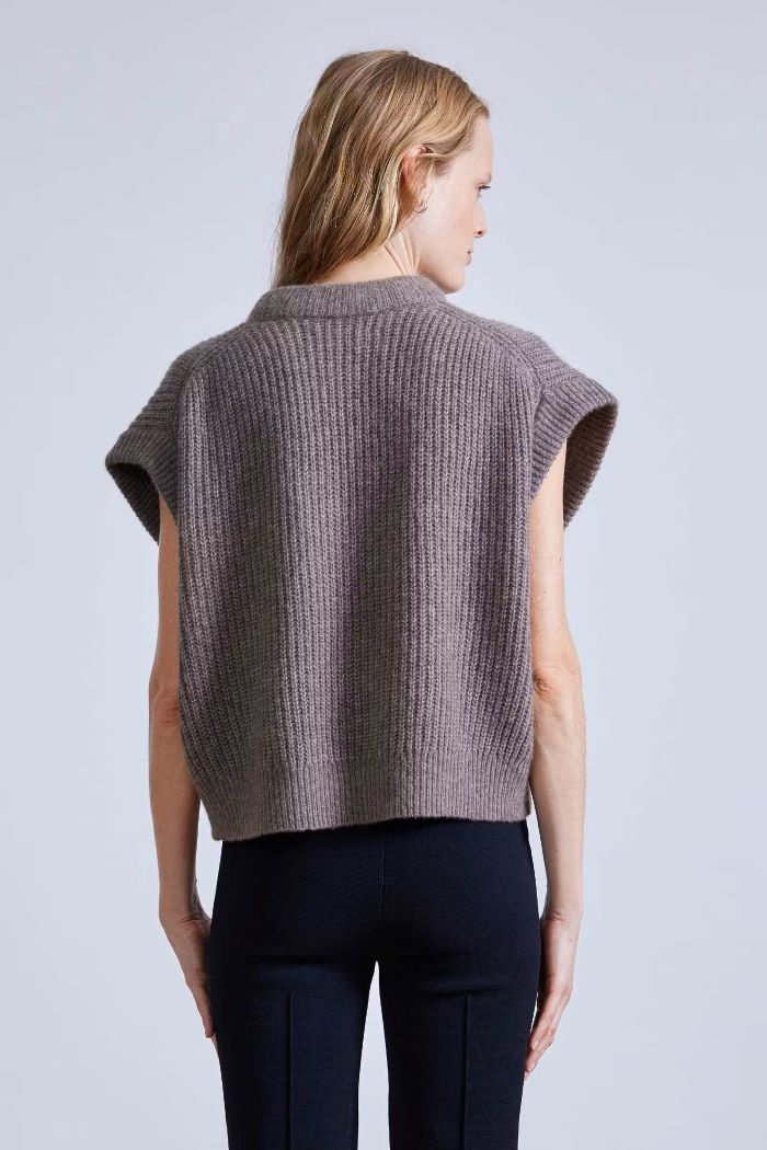 apiece apart olivia vest hazelnut 