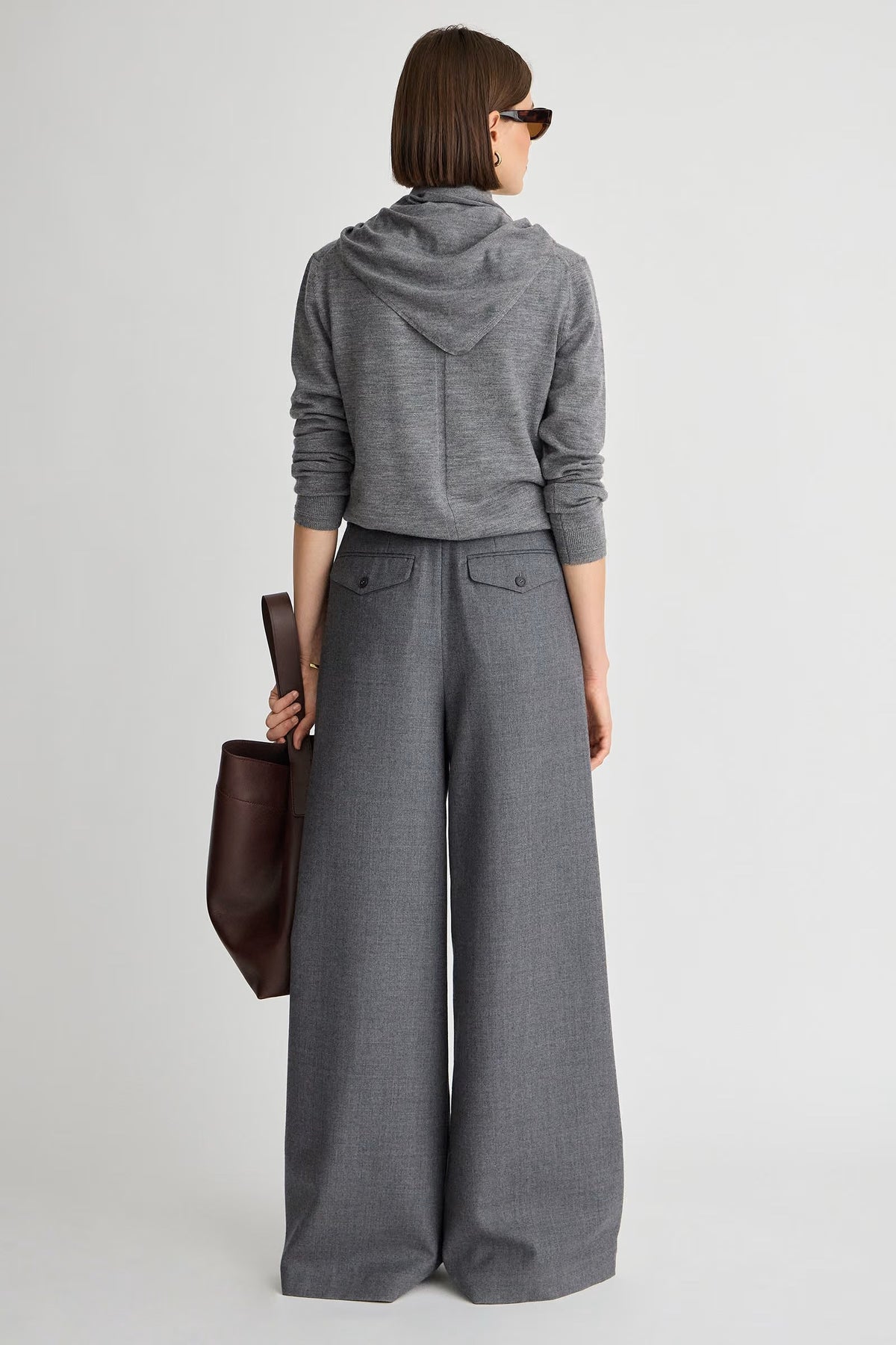apiece apart the keaton wide leg grey melange