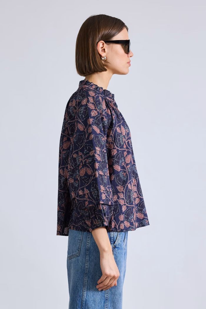 apiece apart trinidad top camille floral navy 