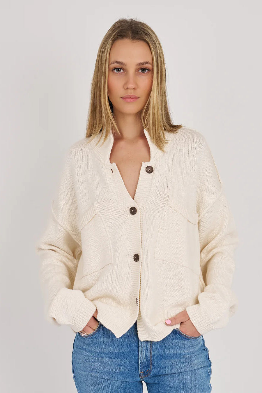archer miller shirt jacket ecru