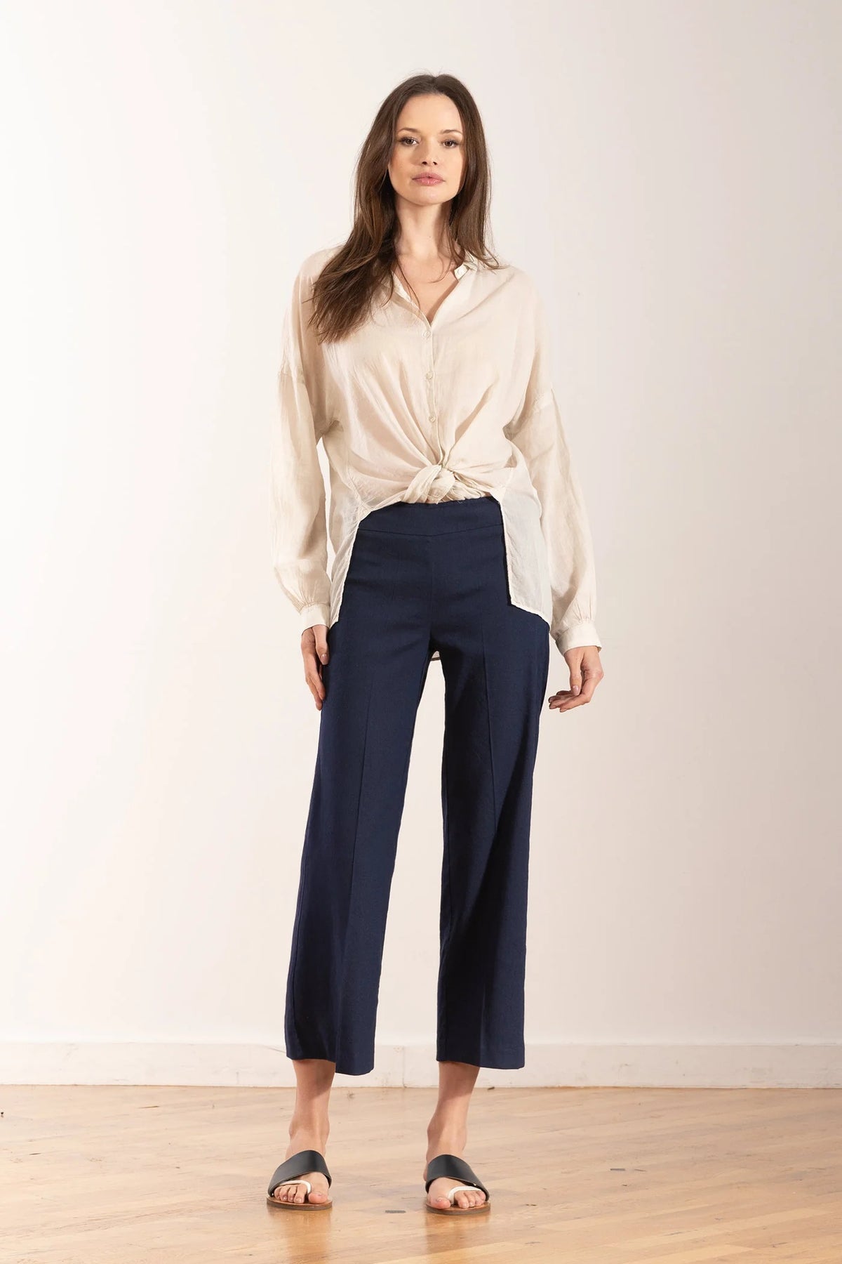 avenue montaigne alex navy linen