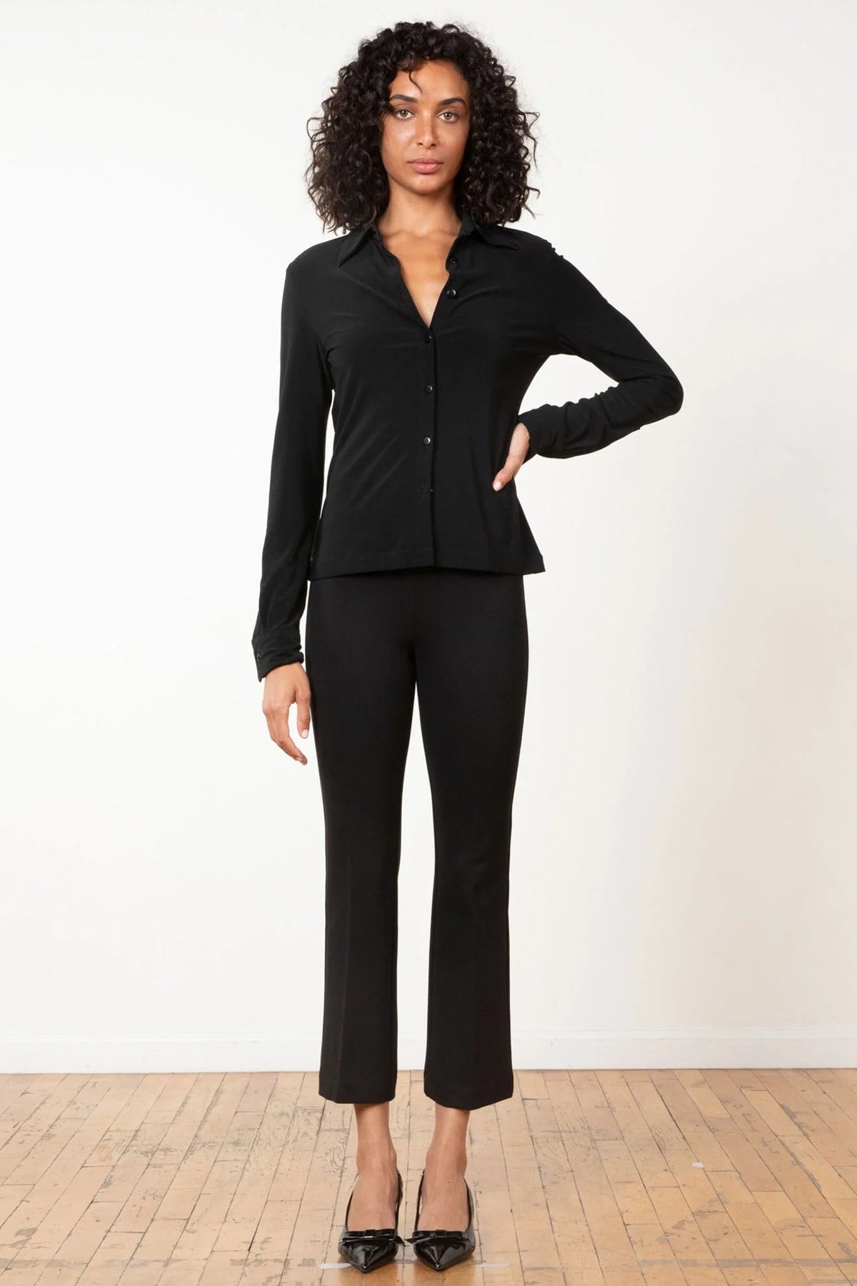 avenue montaigne leo black 4-way stretch