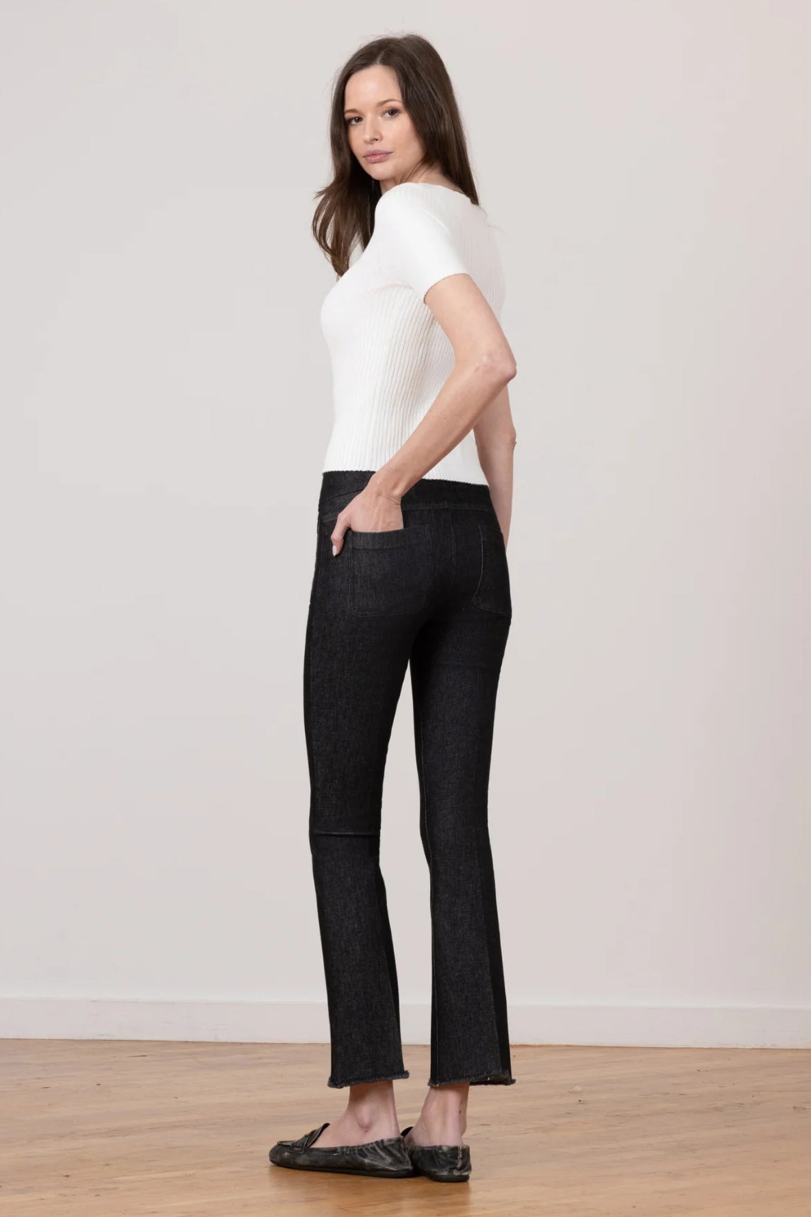 avenue montaigne stitch black denim