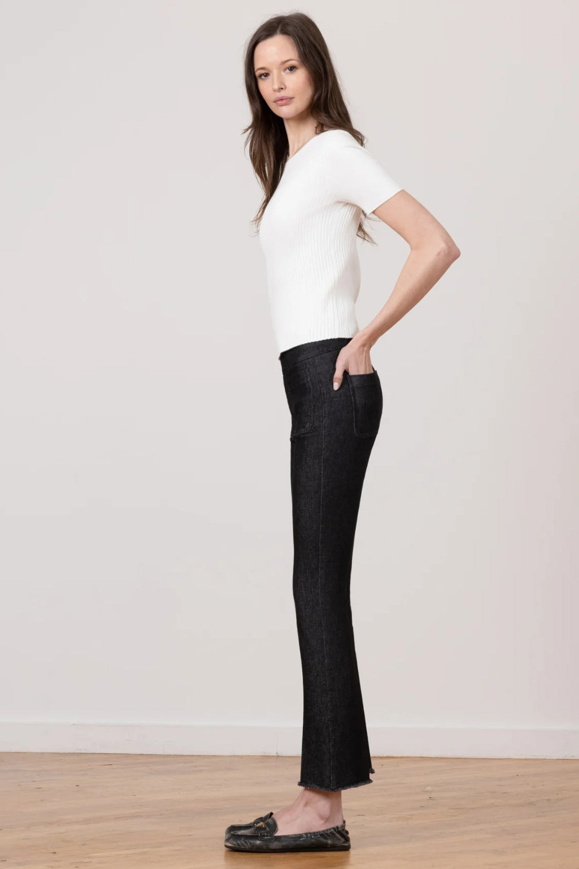 avenue montaigne stitch black denim