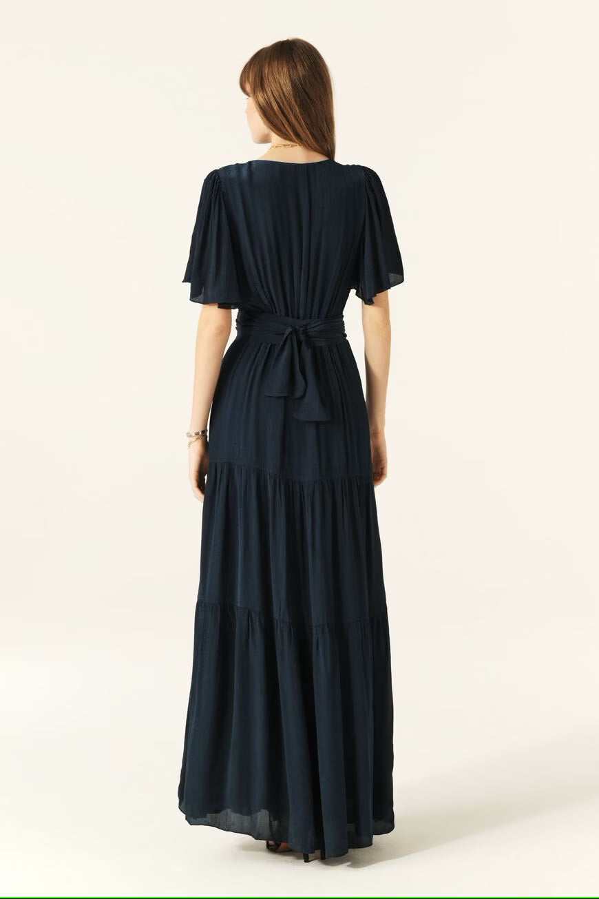 ba&sh natalia maxi dress blue