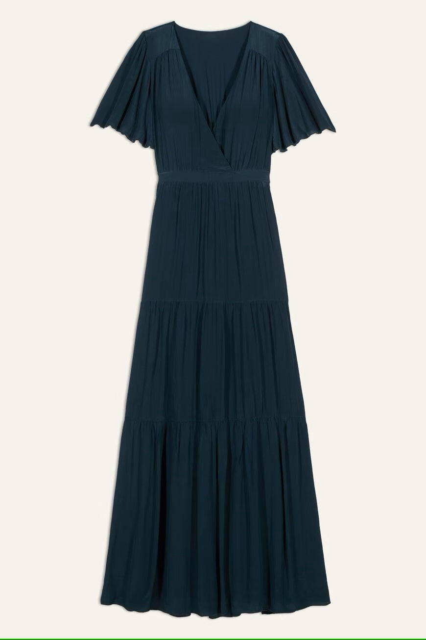 ba&sh natalia maxi dress blue