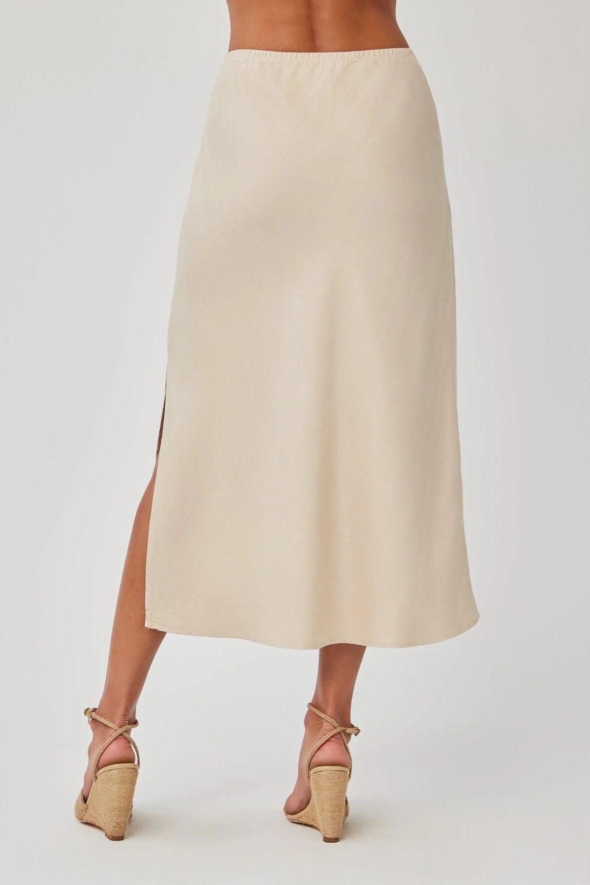 bella dahl amara skirt khaki shell