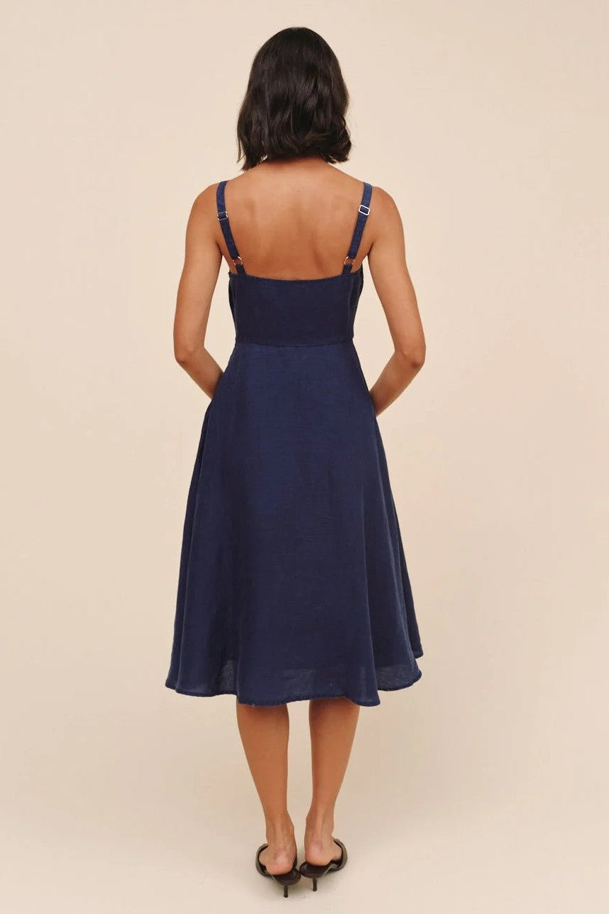 bella dahl apron midi nautical night