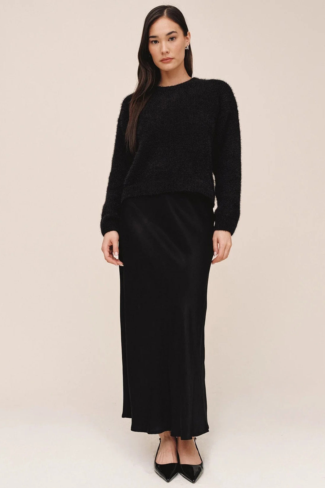 bella dahl bias maxi skirt black