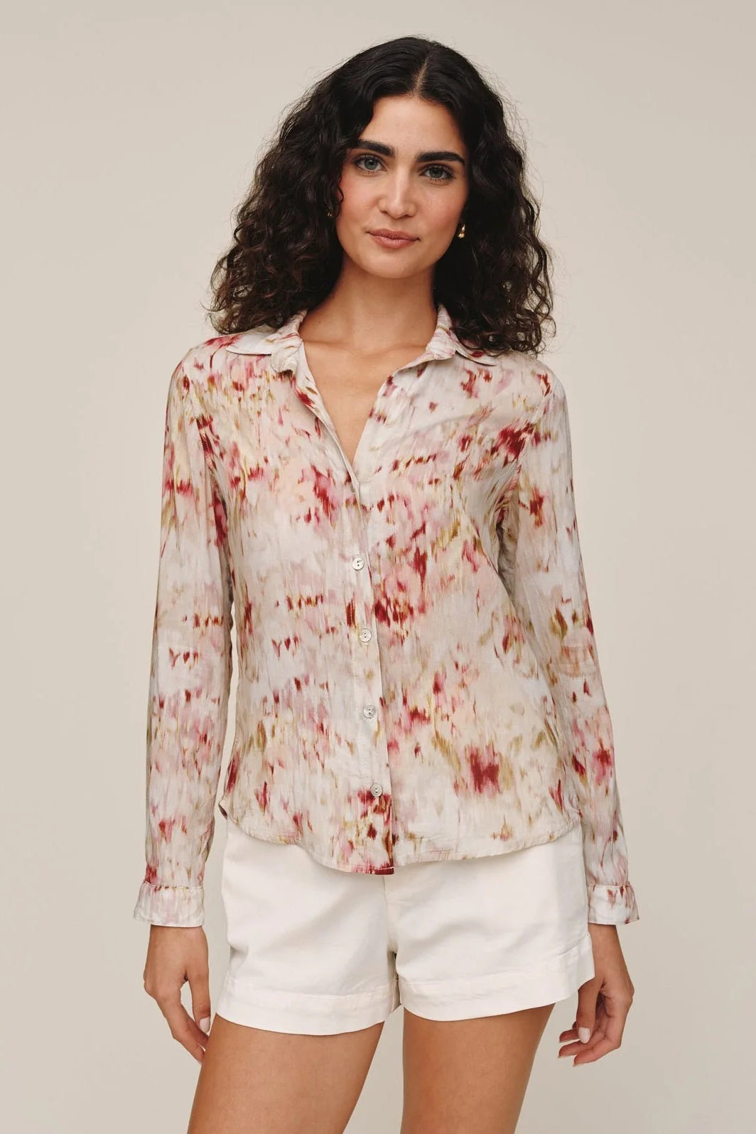 bella dahl classic button down paradise bloom