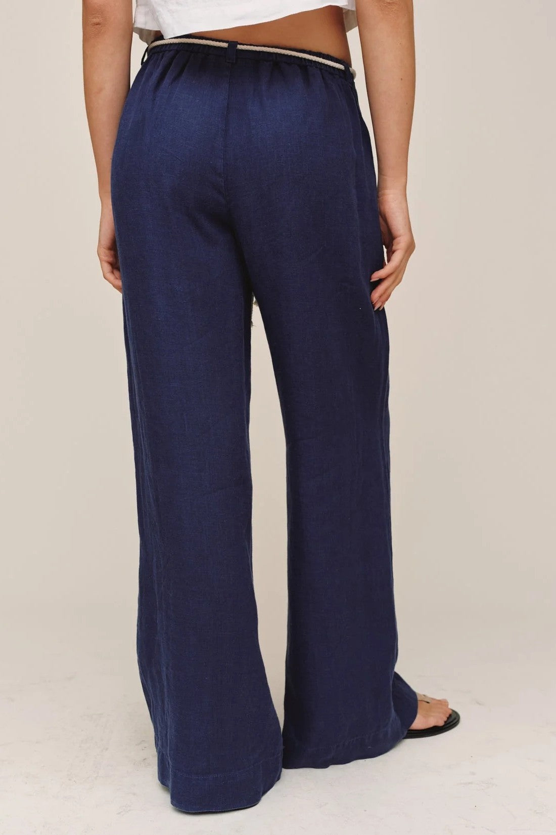 bella dahl clean waist pintuck pant nautical night