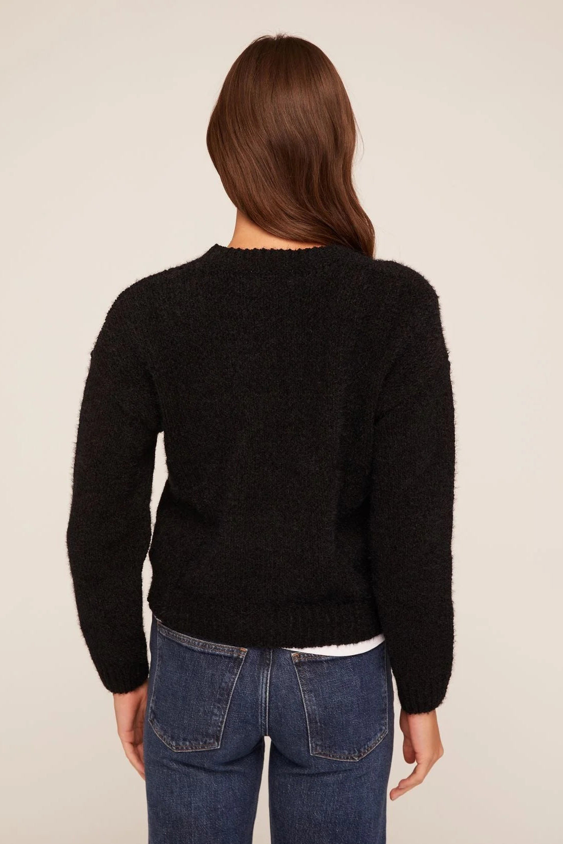 bella dahl drop shoulder sweater black
