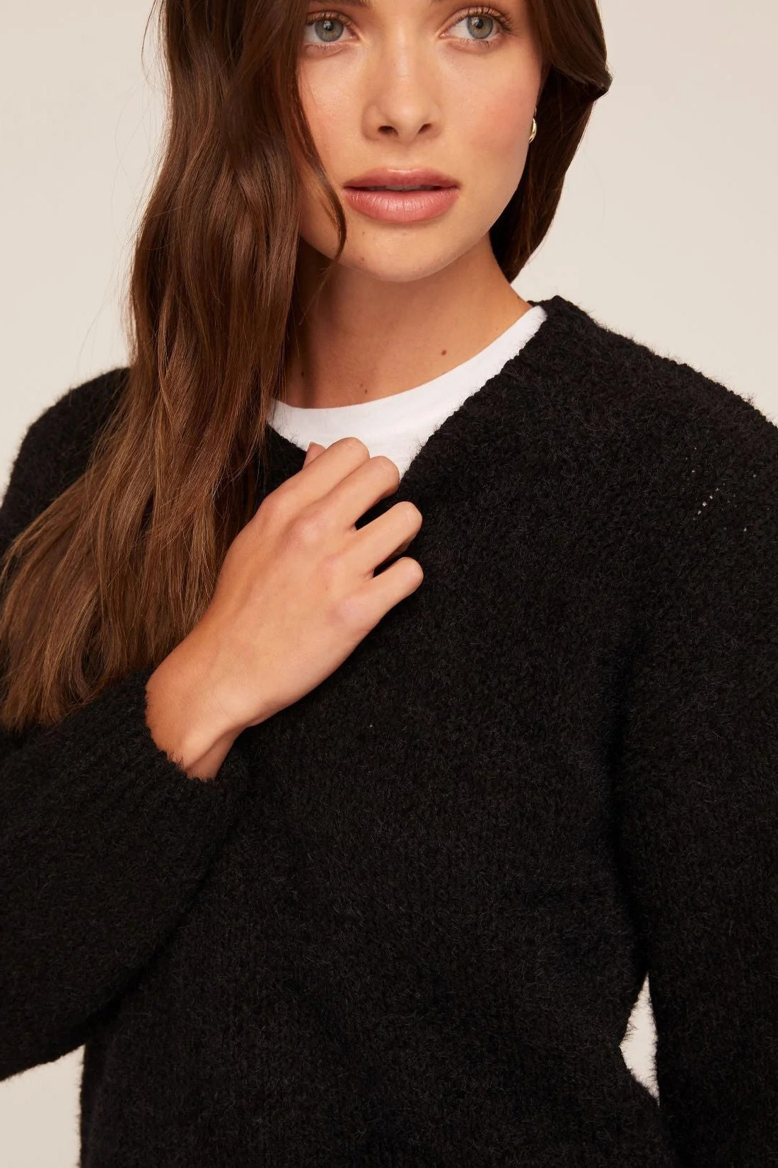 bella dahl drop shoulder sweater black