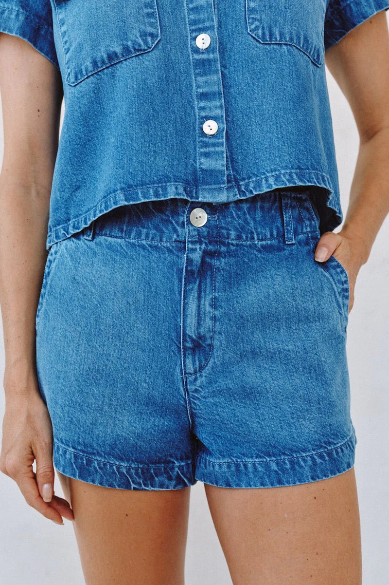 bella dahl elle playa trouser short spring horizon