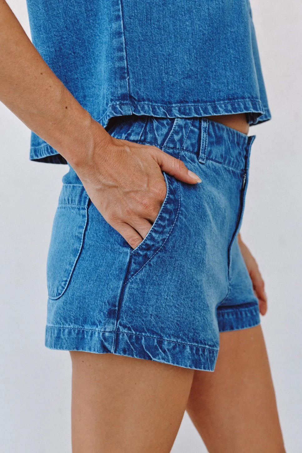 bella dahl elle playa trouser short spring horizon