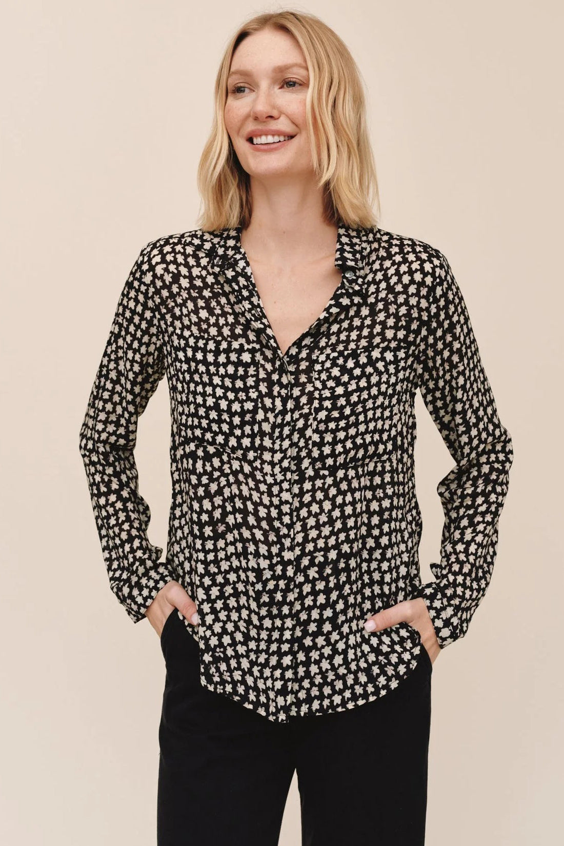 bella dahl hipster shirt sketched stars