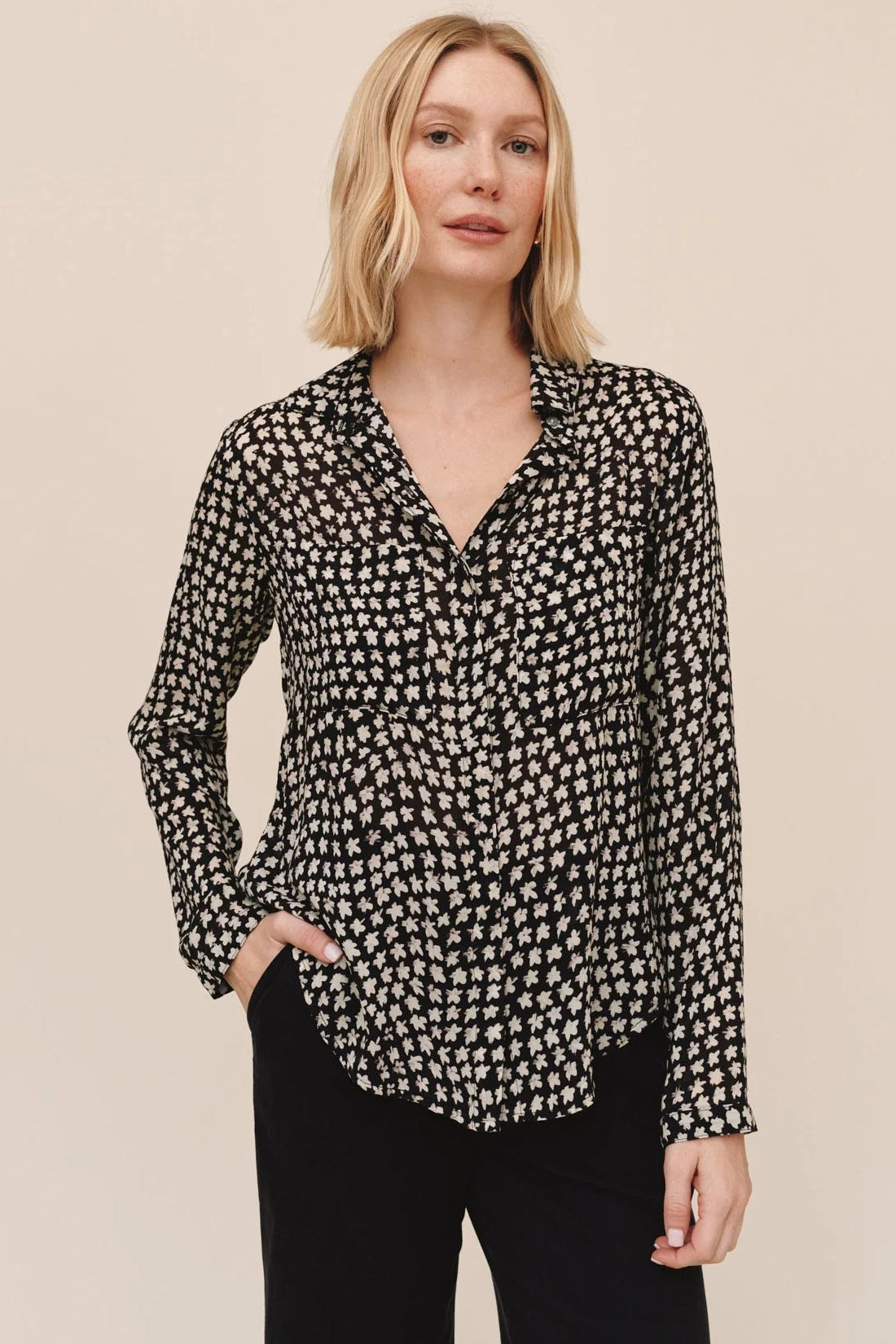 bella dahl hipster shirt sketched stars