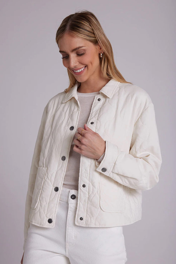 bella dahl quilted jacket winter white