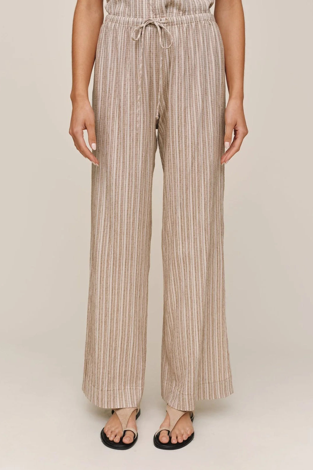 bella dahl side slit beach pant driftwood