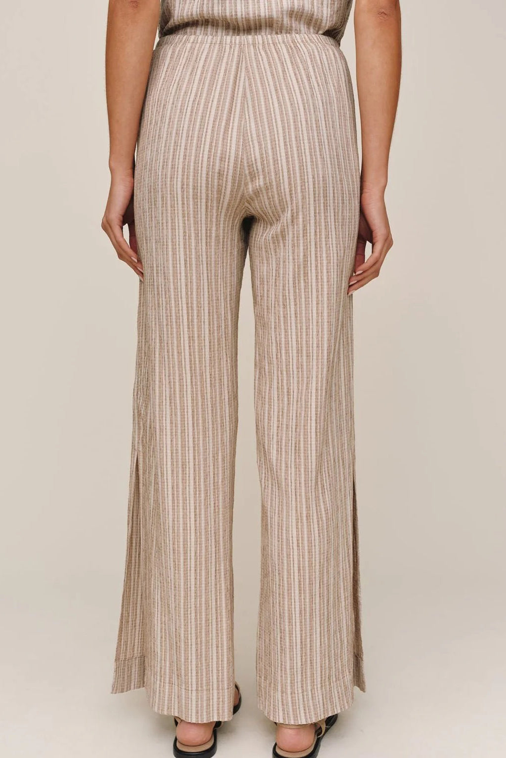 bella dahl side slit beach pant driftwood