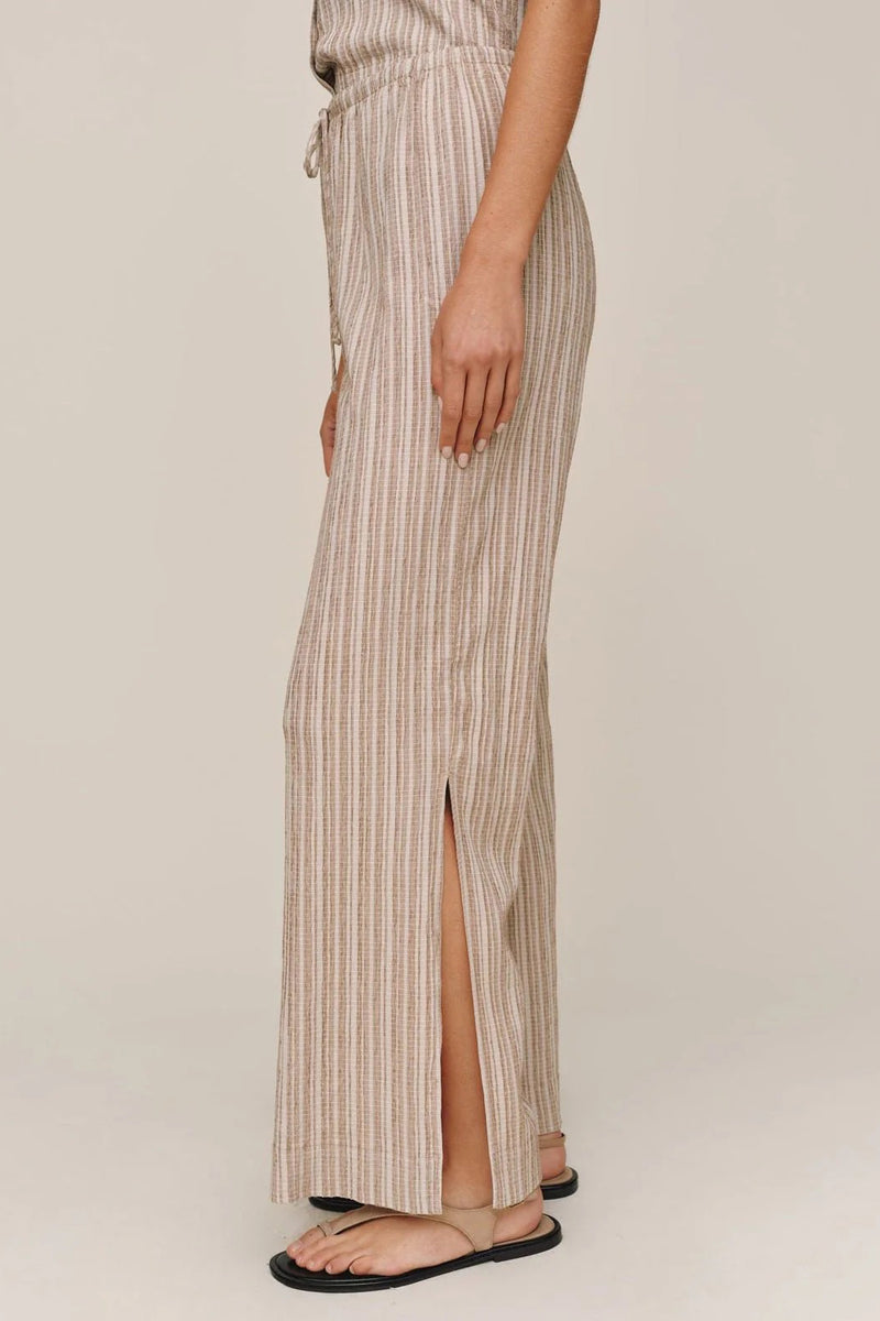 bella dahl side slit beach pant driftwood