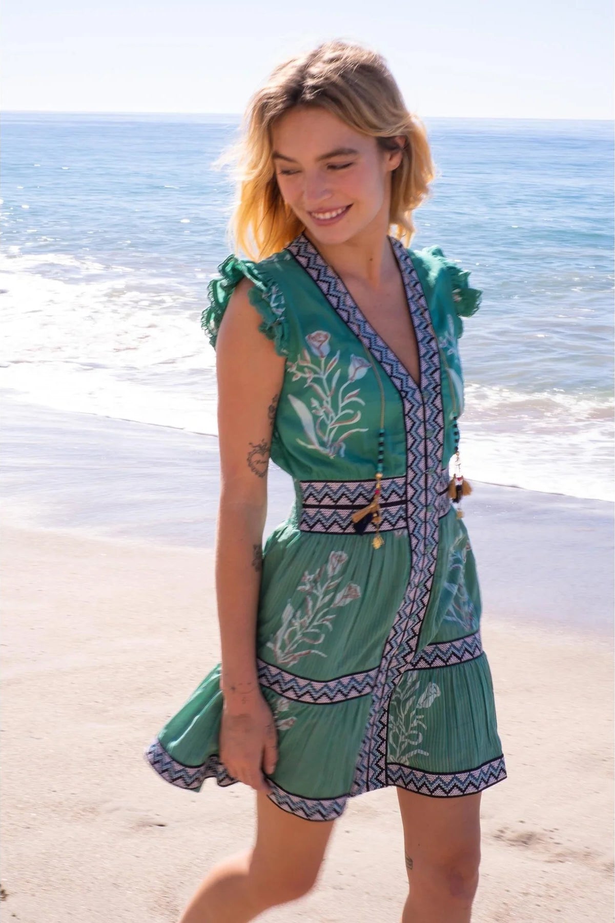 bell beth mini green navy