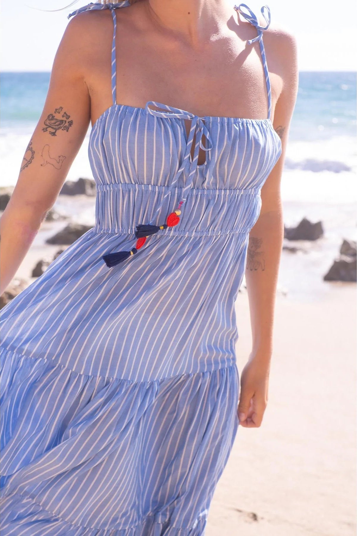 bell kimmy maxi blue white stripe