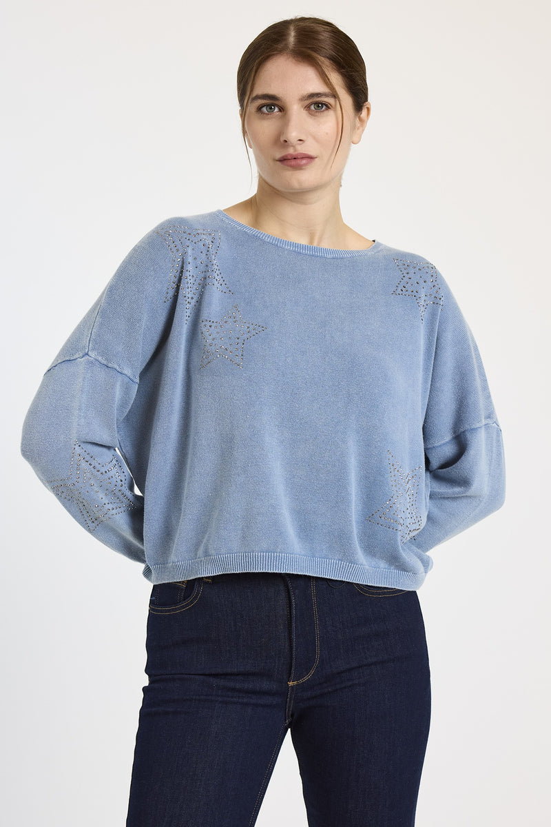 wispr by brodie ida star sweatshirt denim