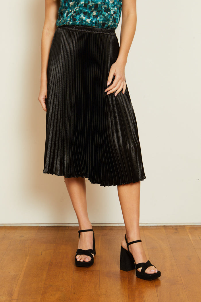 caballero mia skirt black shiny woven 