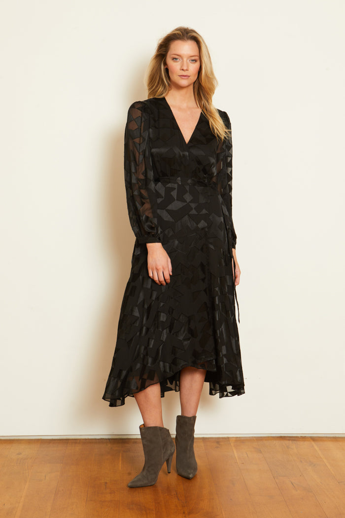 caballero moon maxi black geo burnout 