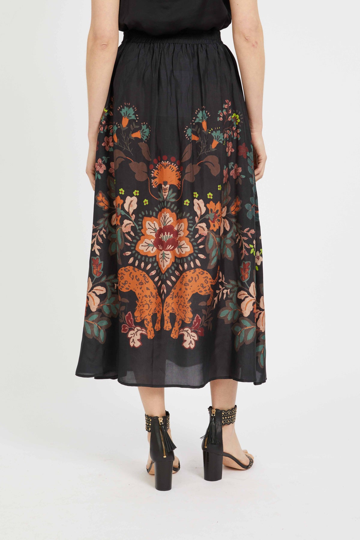 caballero neyla skirt leopard peony