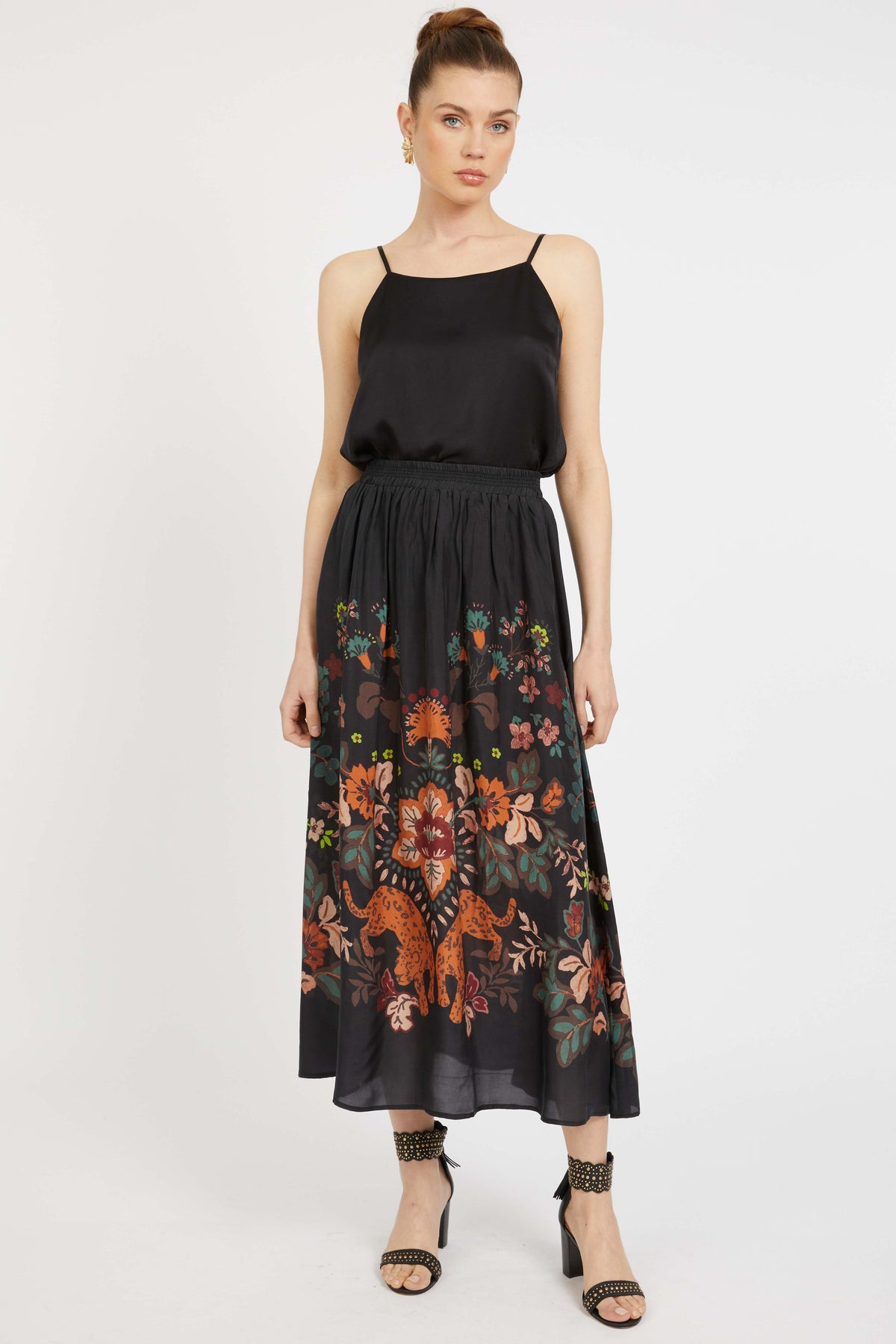 caballero neyla skirt leopard peony