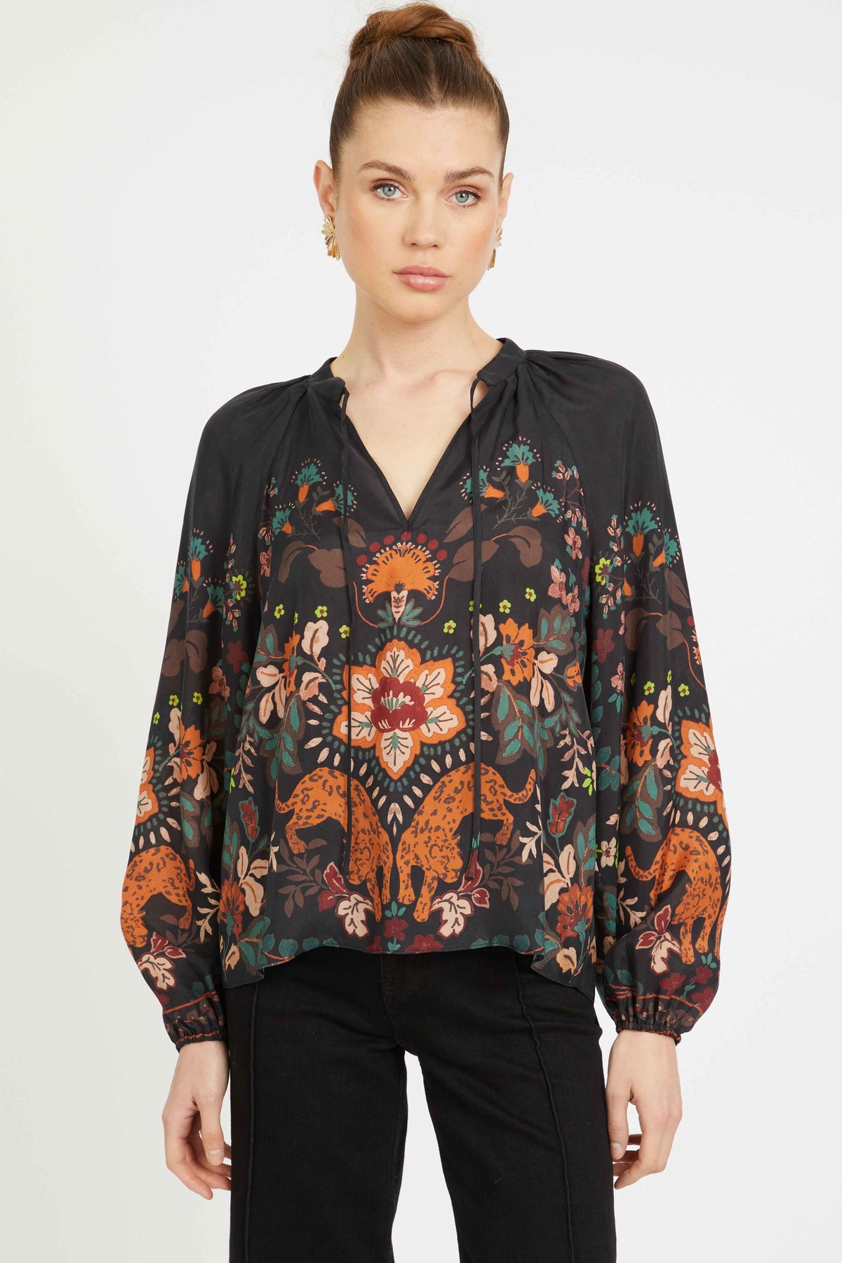 caballero sophie top leopard peony