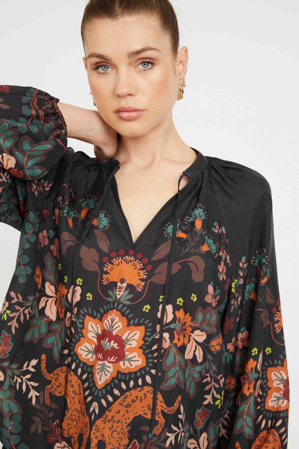 caballero sophie top leopard peony