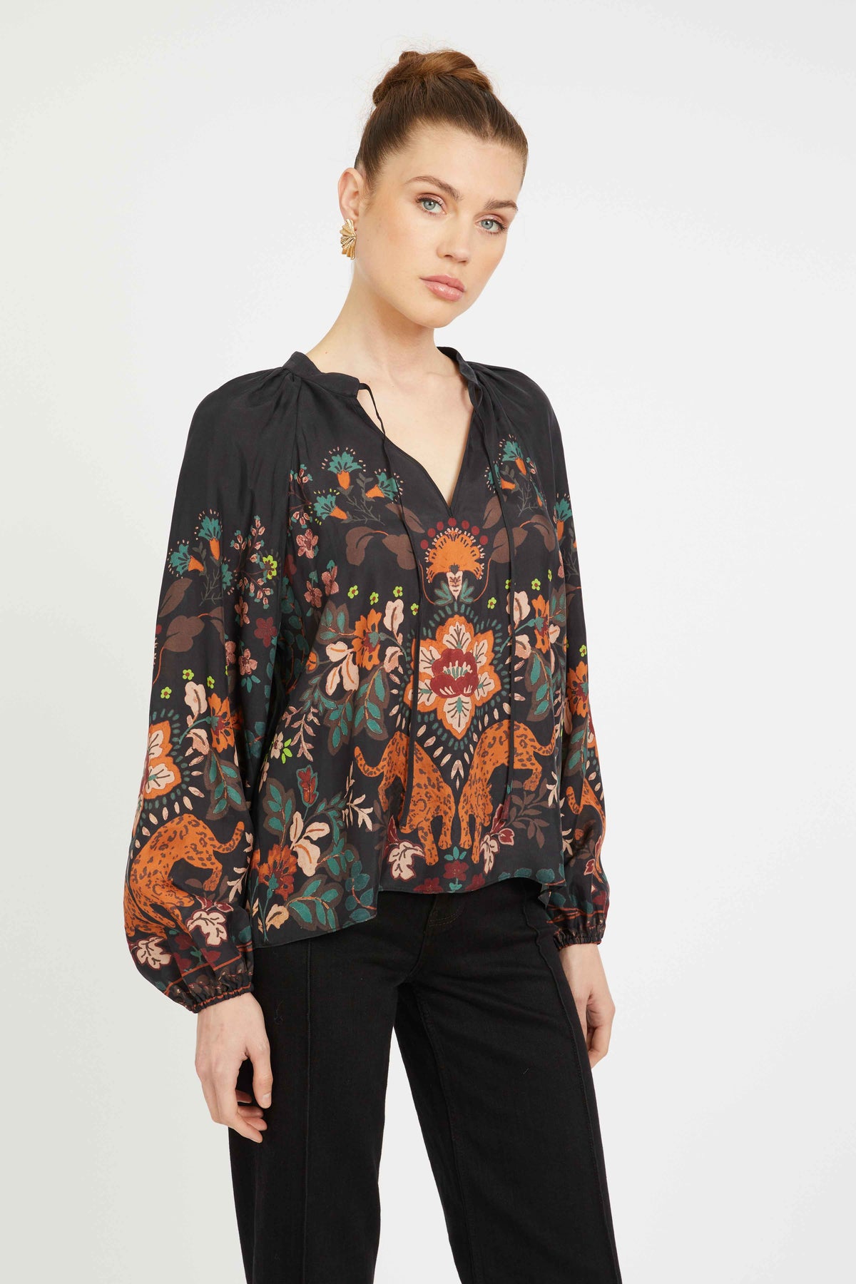 caballero sophie top leopard peony