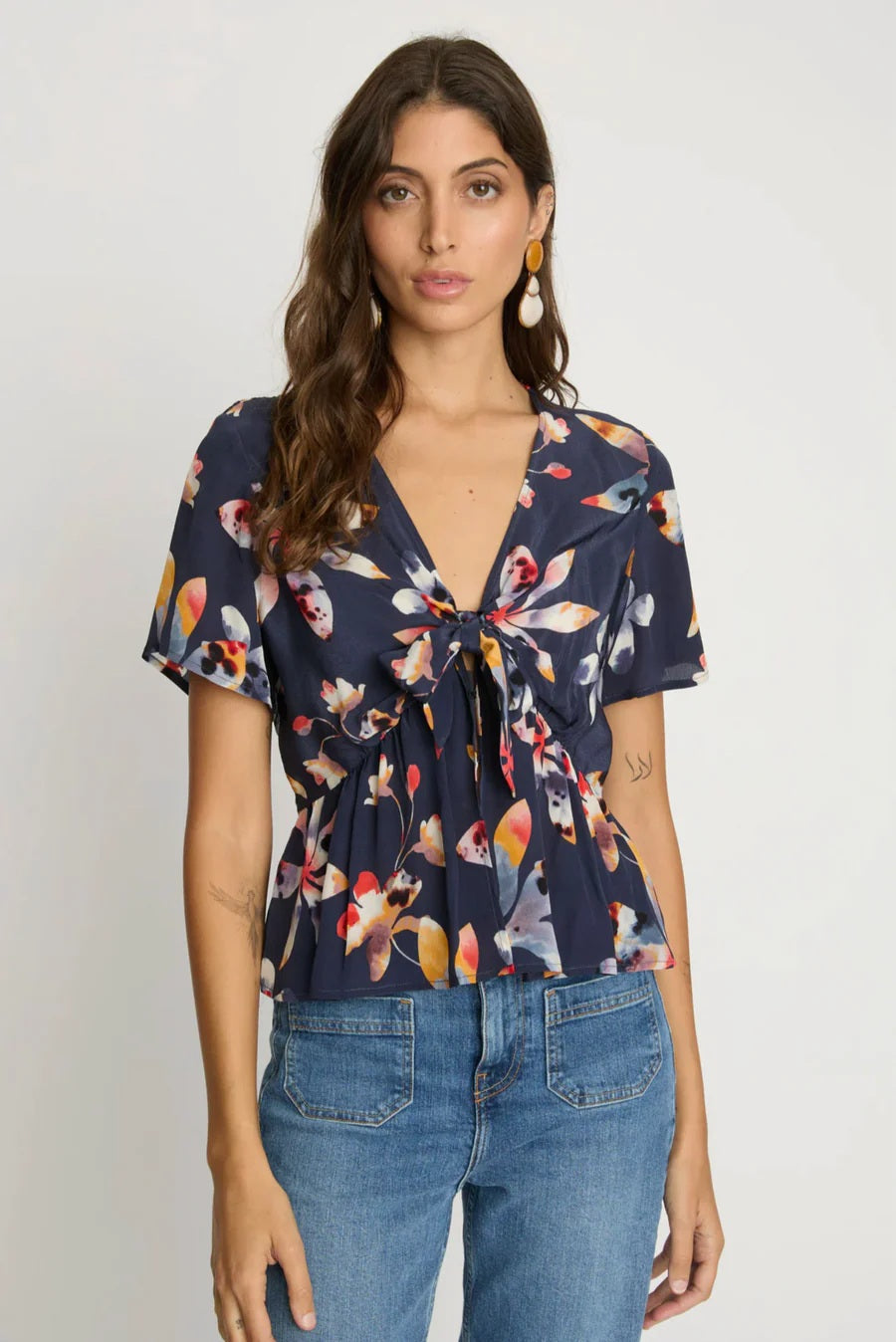 caballero zinnia top watercolor bloom