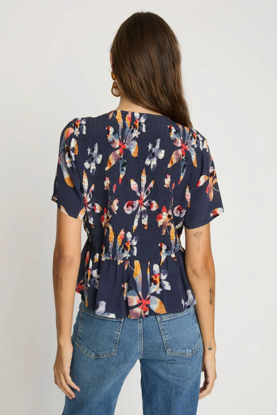 caballero zinnia top watercolor bloom