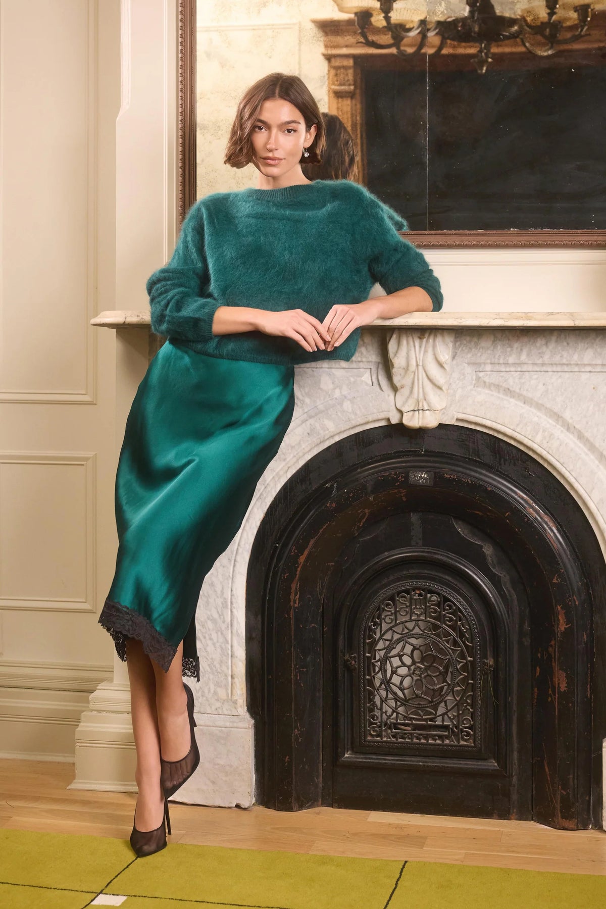 cami nyc muriel skirt dark green