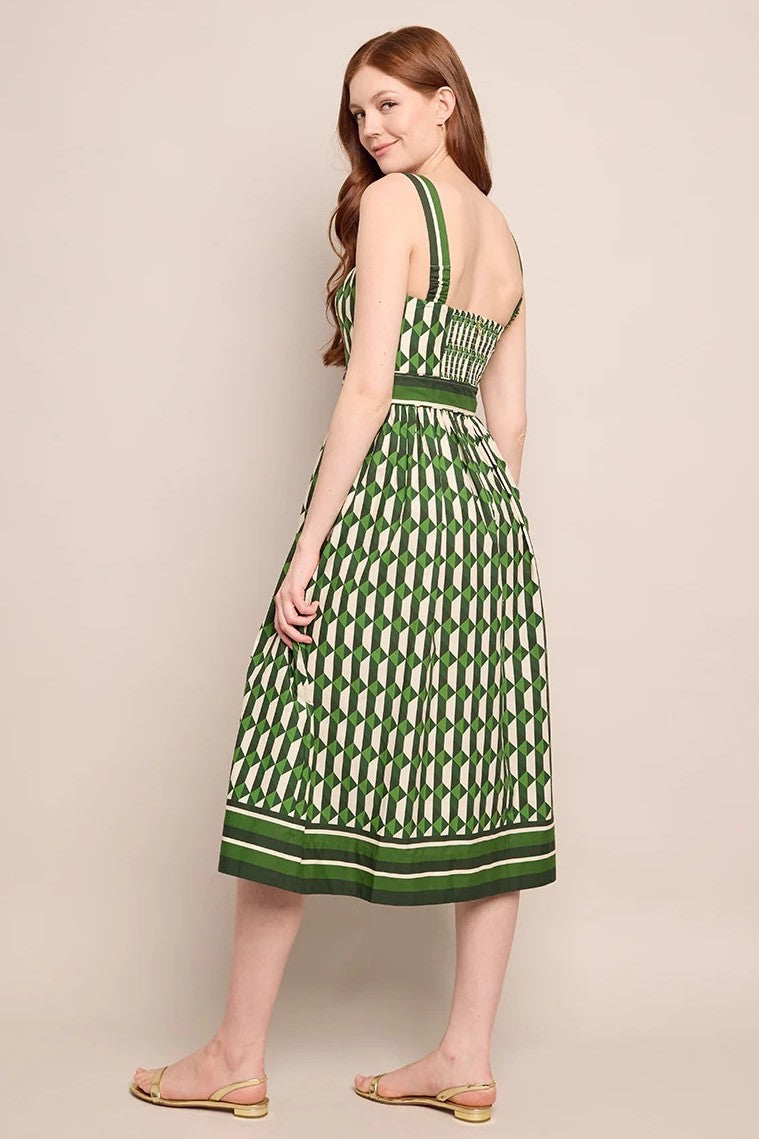 cara cara candace dress le tile green