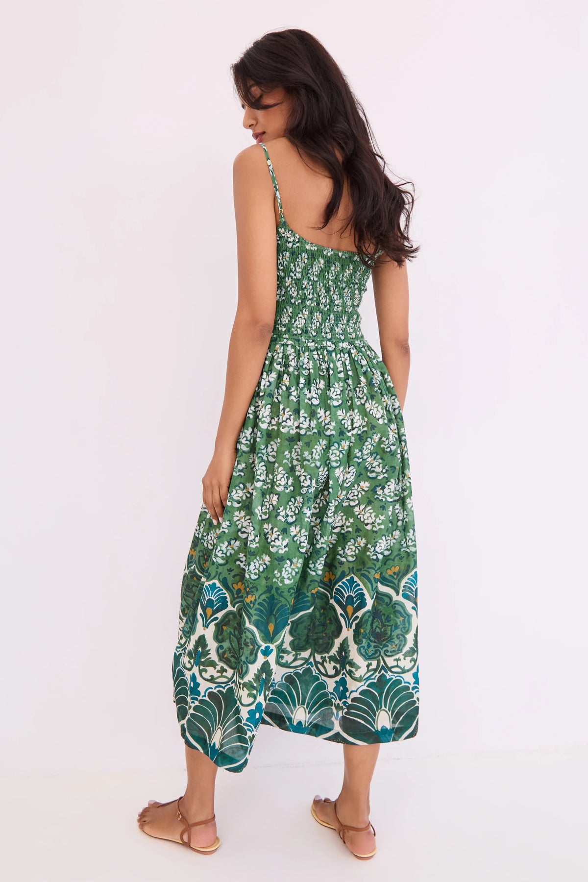 cara cara carmen dress samara green