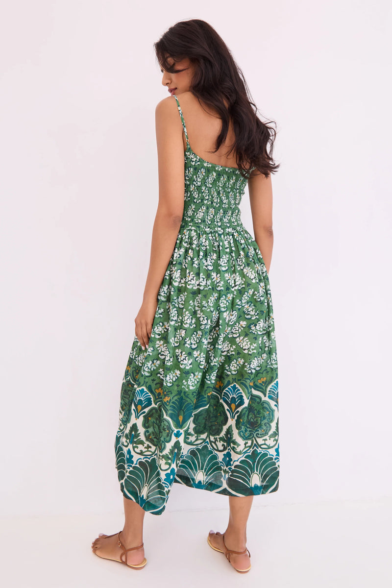 cara cara carmen dress samara green
