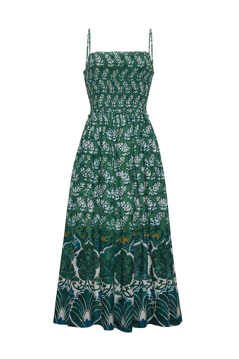 cara cara carmen dress samara green