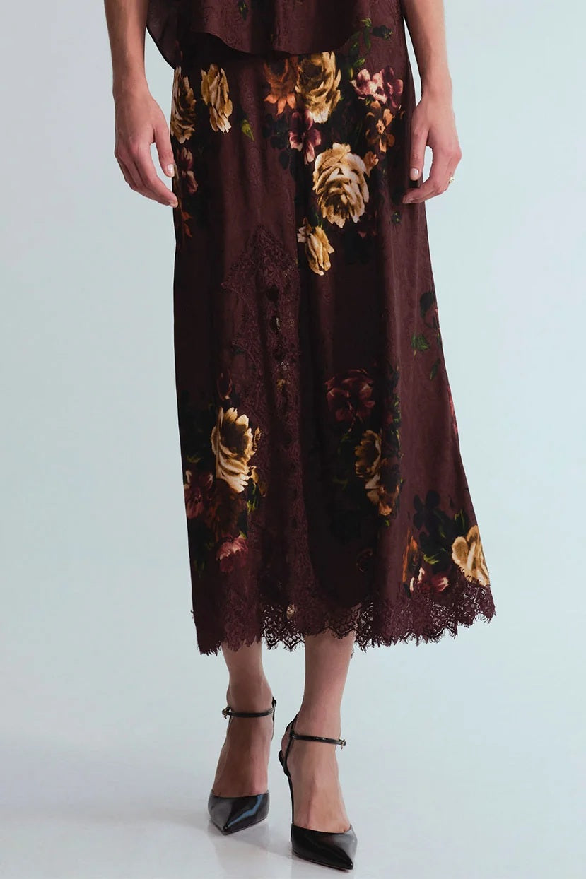 cara cara lou skirt ariana flora merlot