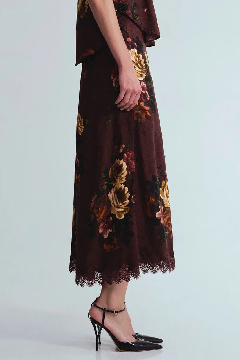 cara cara lou skirt ariana flora merlot