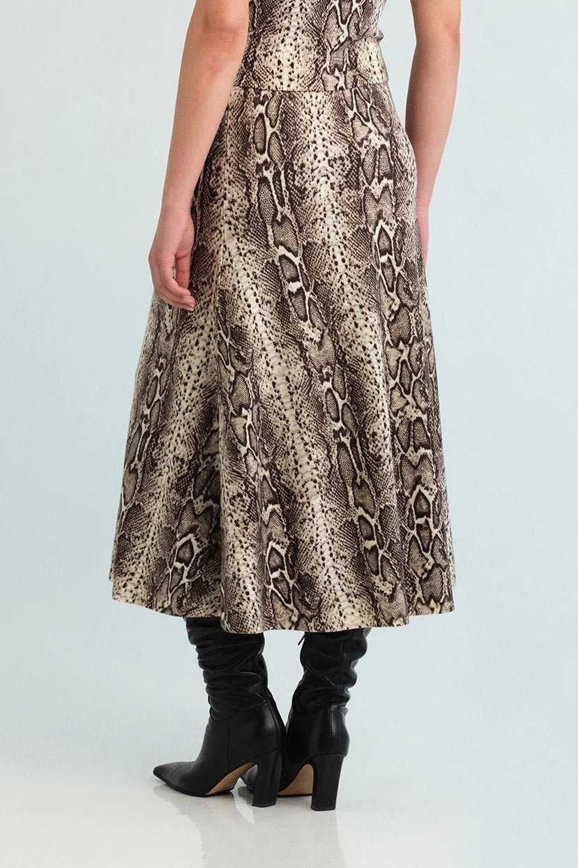 cara cara sandra skirt oatmeal snake