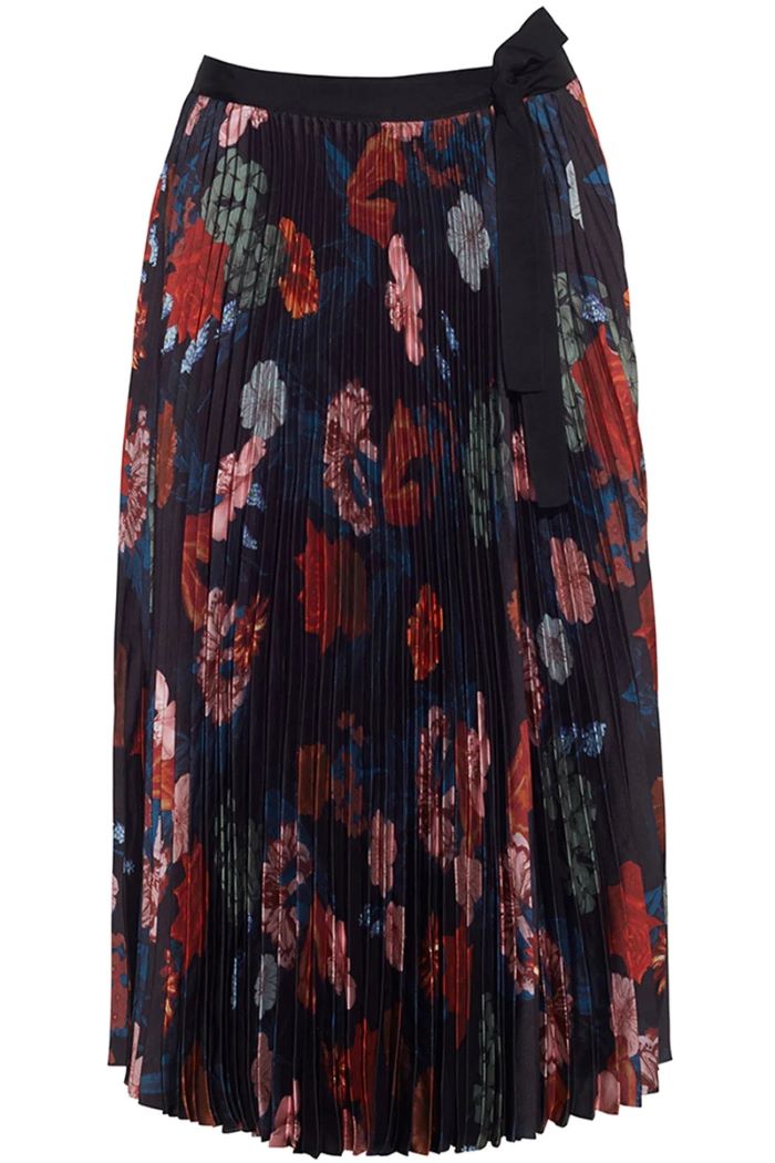 cara cara vienna skirt garden flora black