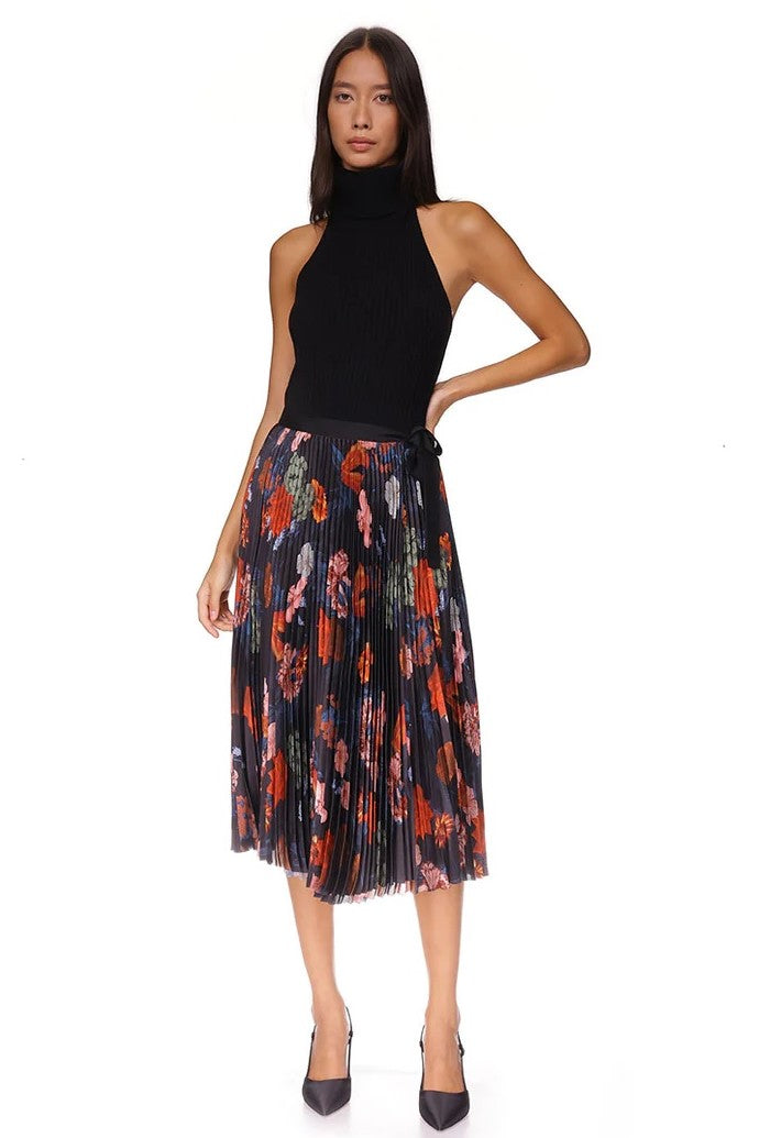 cara cara vienna skirt garden flora black