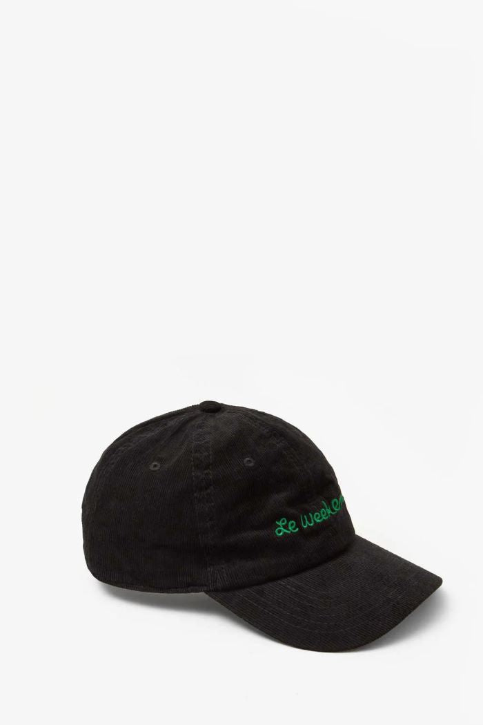 clare v. baseball hat black corduroy le weekend 