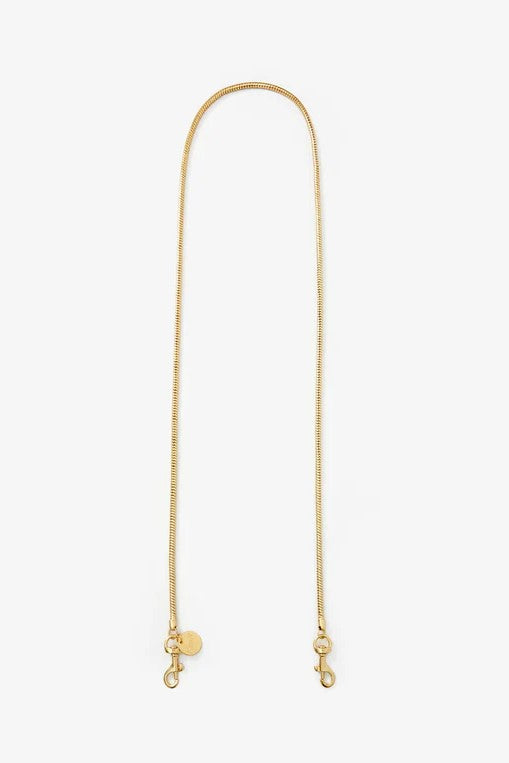 clare v. snake chain crossbody strap vintage gold 