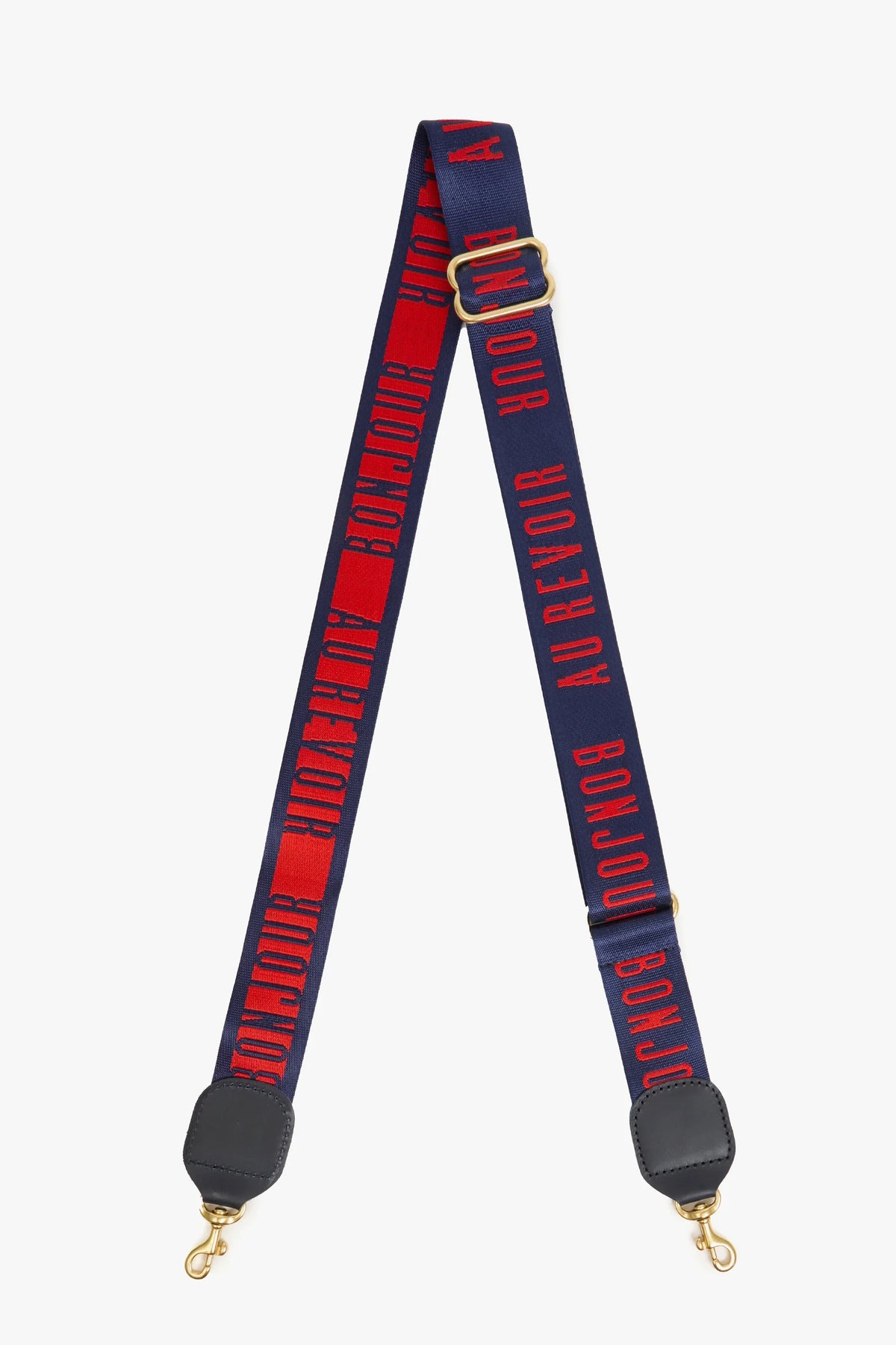 clare v. adjustable crossbody strap navy poppy bonjour au revoir